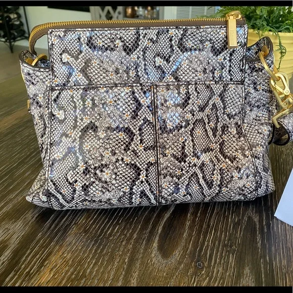 Hammitt Bryant Medium Leather Crossbody Bag in Daisy Snake w/ Acrylic Strap EUC - Picture 2 of 5